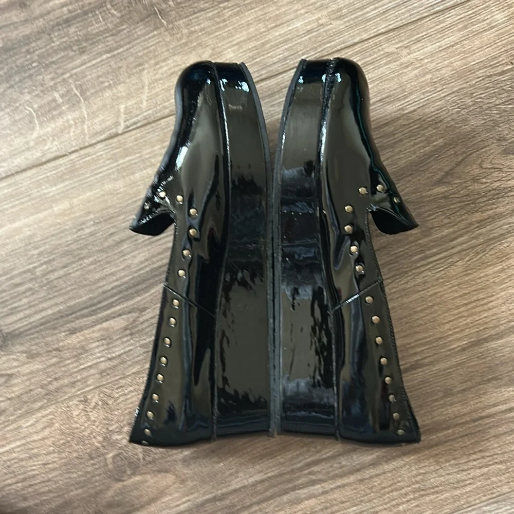 Paruolo studded patent leather black shoes SZ 9.5 ?